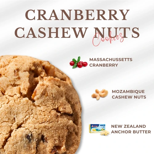 Cranberry with Cashew Nuts Cookies